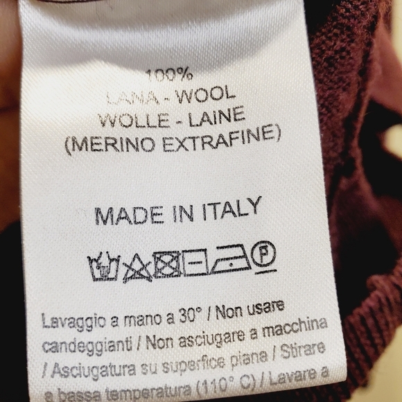 Chester Taylor London women's burgundy 100% wool crew neck sweater fits S - Picture 7 of 9